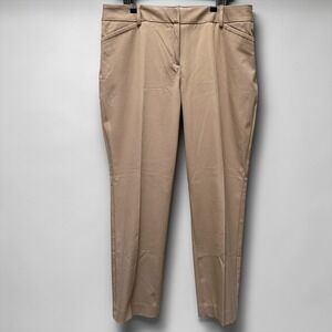 Talbots Petites Curvy Slimming Straight Leg Pants Tan Beige 16P NWT
